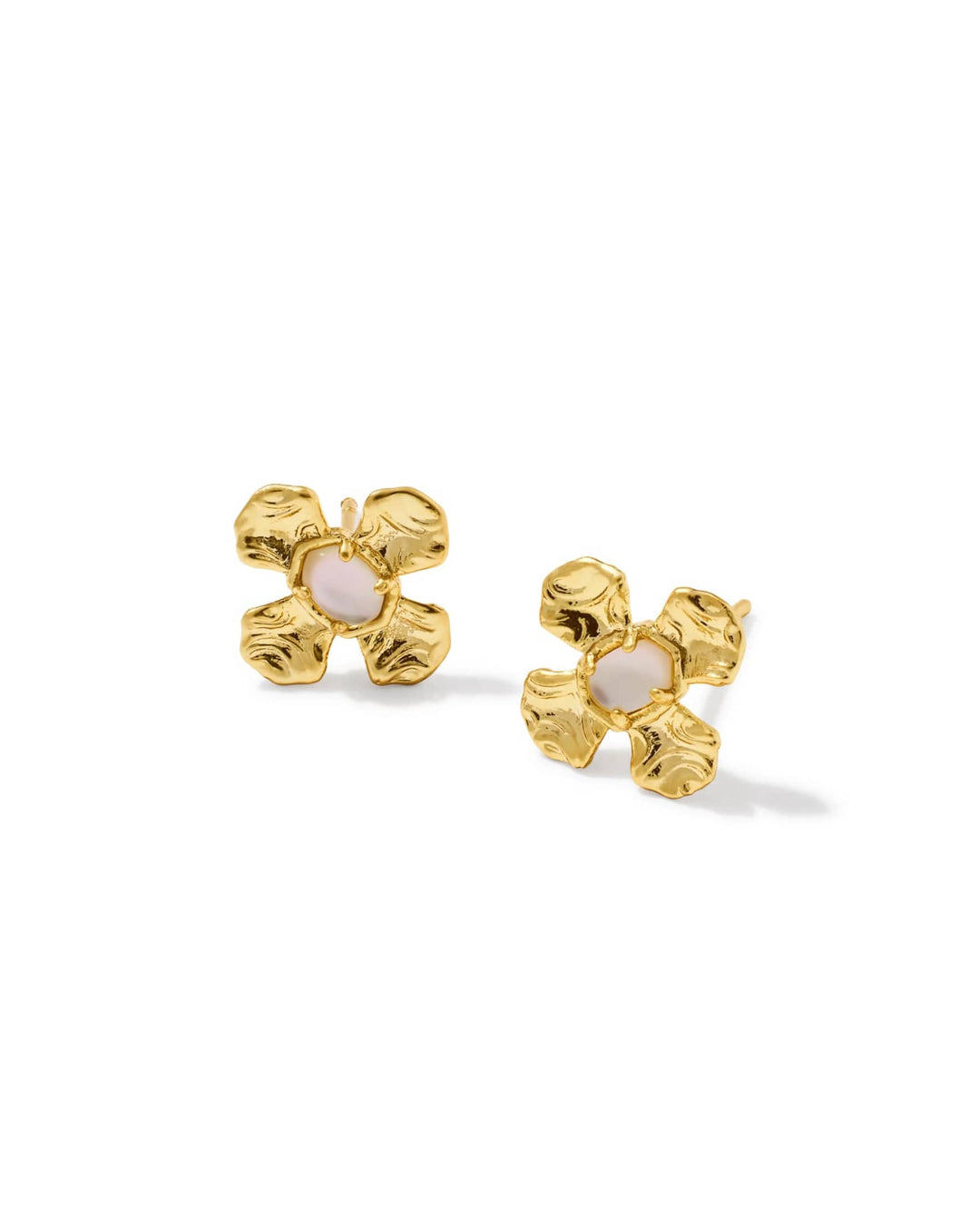 Kendra Scott Leanne Gold Natural Mother of Pearl Stud Earrings