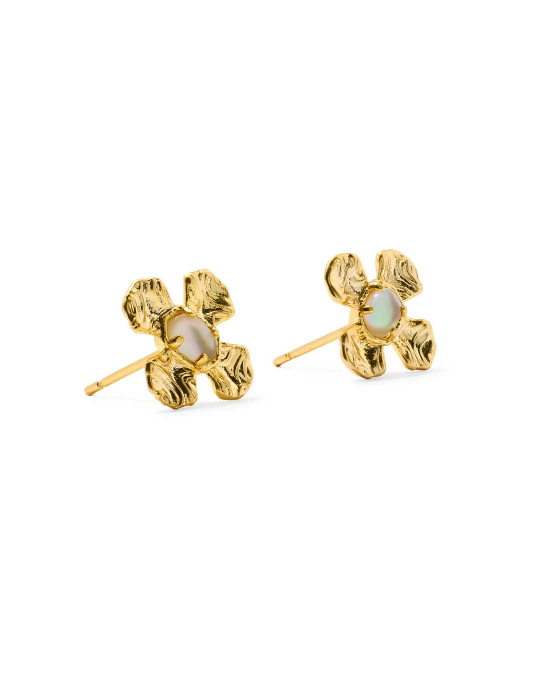 Kendra Scott Leanne Gold Natural Mother of Pearl Stud Earrings