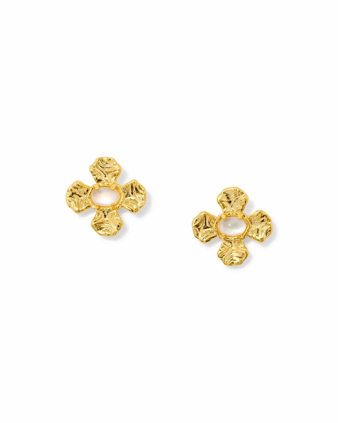 Kendra Scott Leanne Gold Natural Mother of Pearl Stud Earrings