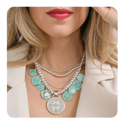 Lola Shell Pendant - Silver Seafoam