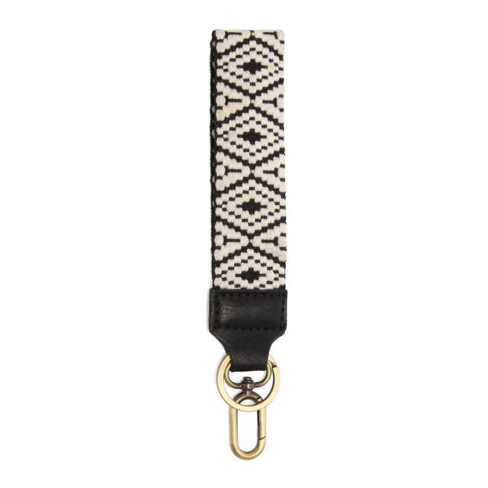 Easy Find Keychain - Black & White Diamond
