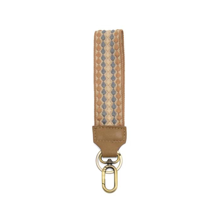 Easy Find Keychain - Blue Dotted Stripe
