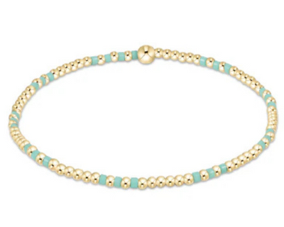 Enewton Hope Joy Pattern 2mm Bead Bracelet - Mint