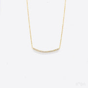 Pave Line Bar Necklace