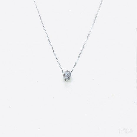 Pave Cubic Circle Necklace