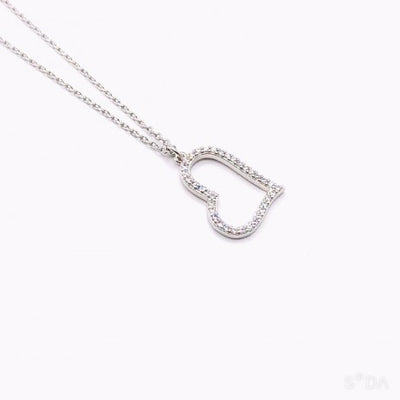 Shimmering Heart Charm Necklace