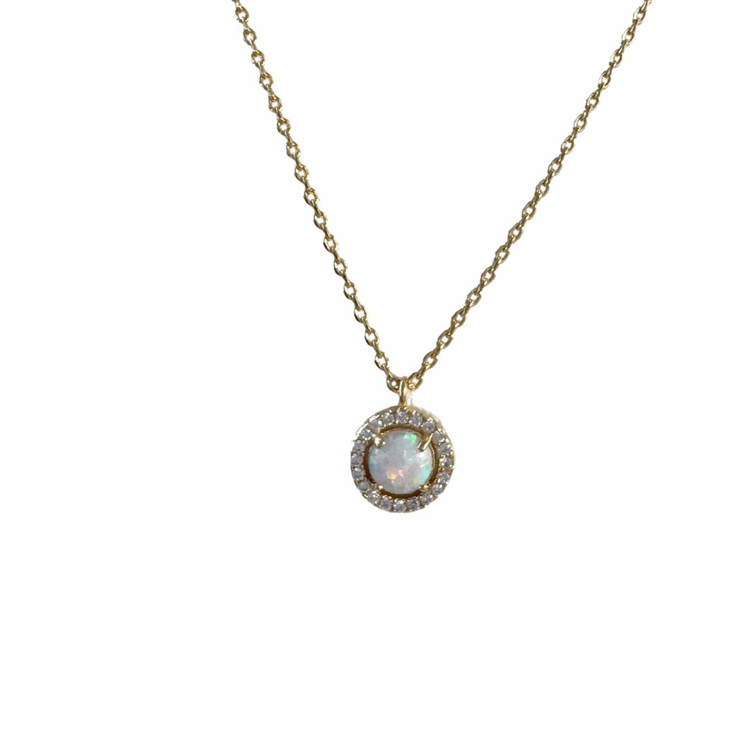 Tidepool Opal Halo Necklace Tidepool Opal Halo Necklace | Jackie Tides Gold Necklaces