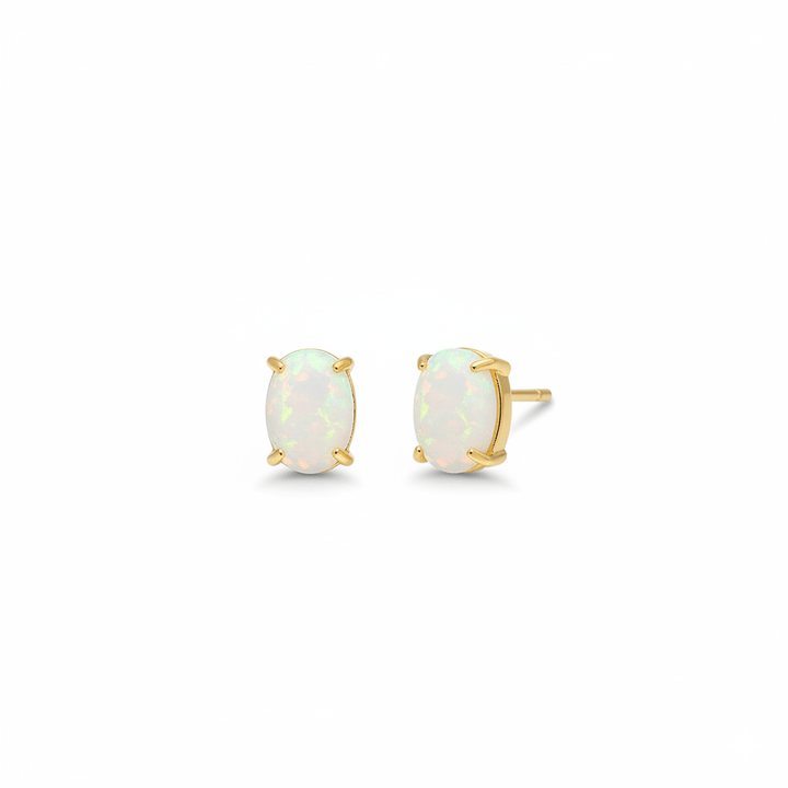 Luna Opal Oval Studs