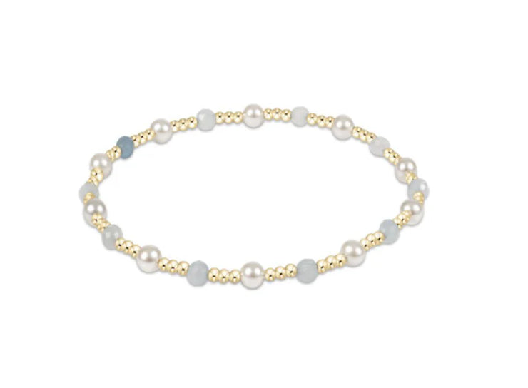 PREORDER:  Enewton Pearl Sincerity Pattern 4mm Bead Bracelet - Aquamarine