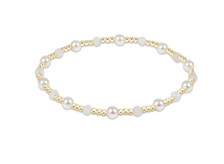 Enewton Pearl Sincerity Pattern 4mm Bead Bracelet - Moonstone