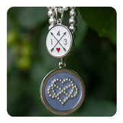 Lola Grandmother & Granddaughter Pendant - Silver & Grey