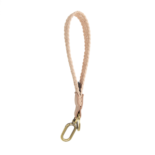 Easy Find Keychain - Pink Braided Vegan Leather