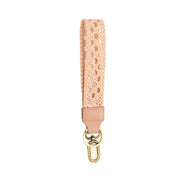 Easy Find Keychain - Pink Braided Vegan Leather