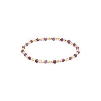 Enewton Extends Gemstone Gold Sincerity 3mm Bead Bracelet - Ruby