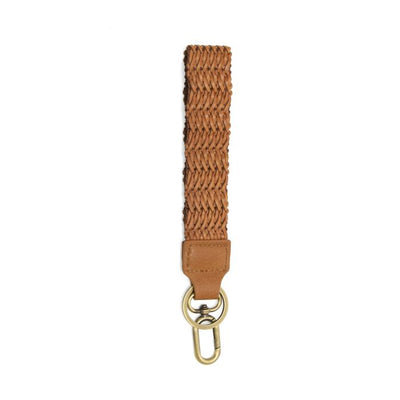 Easy Find Keychain - Saddle Woven Vegan Leather