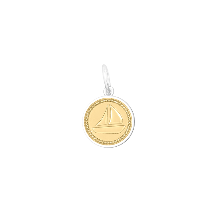 Lola Sailboat Pendant - Gold Center
