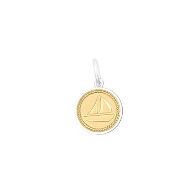 Lola Sailboat Pendant - Gold Center