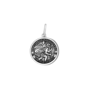 Lola St. Christopher Pendant - Oxy Silver