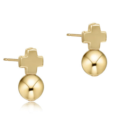 Enewton Signature Cross Gold Stud - Classic Gold