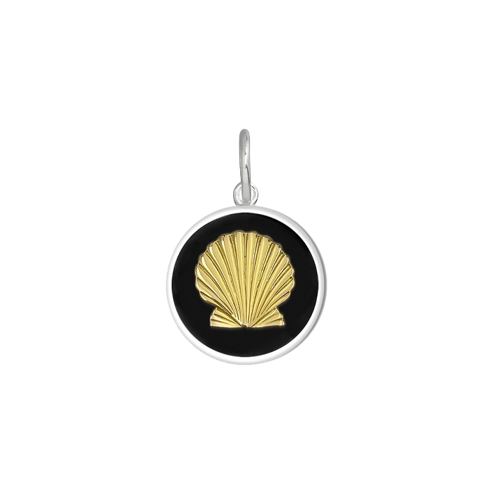 Lola Shell Pendant - Black & Gold