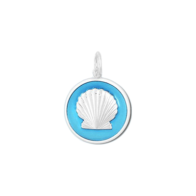 Lola Shell Pendant - Light Blue
