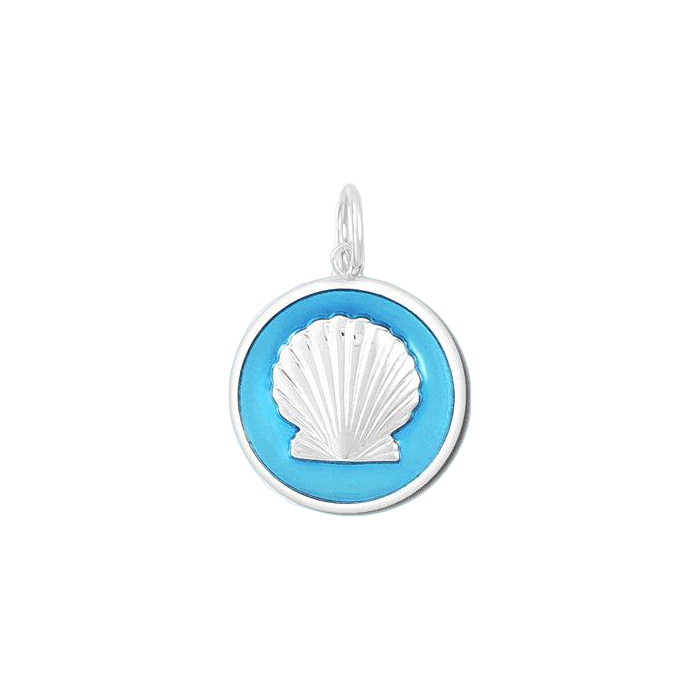 Lola Shell Pendant - Light Blue
