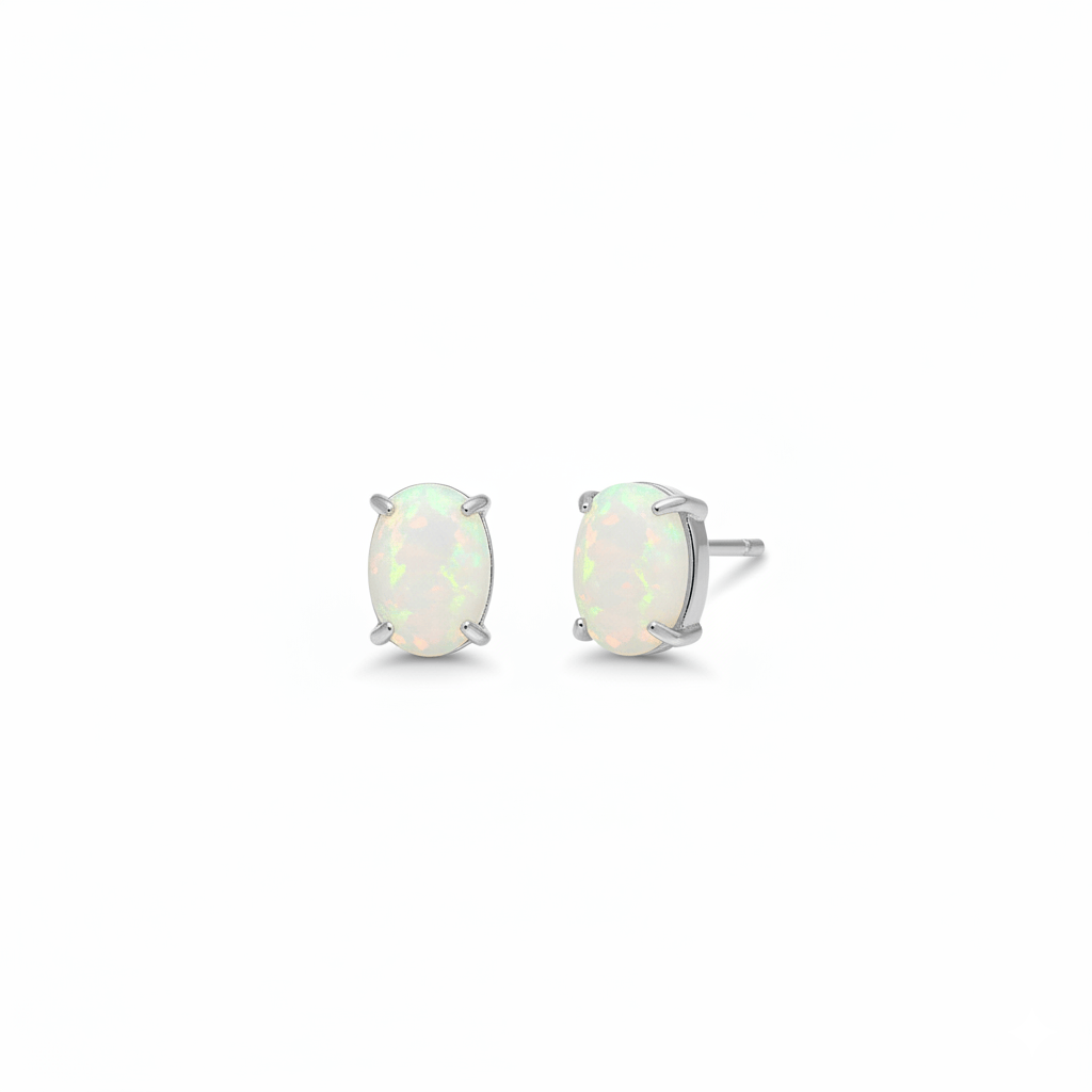 Luna Opal Oval Studs