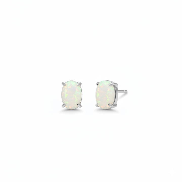 Luna Opal Oval Studs