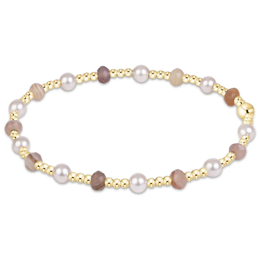Enewton Sincerity Gemstone &amp; Pearl 4mm Gold Filled Bracelet - Botswana Agate enewton Sincerity Botswana Agate &amp; Pearl Bracelet Bracelet