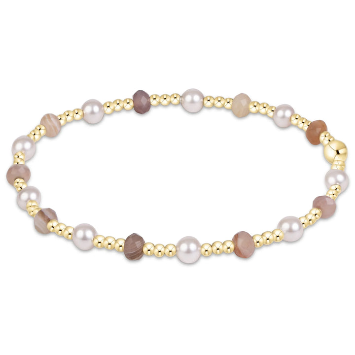 Enewton Sincerity Gemstone &amp; Pearl 4mm Gold Filled Bracelet - Botswana Agate enewton Sincerity Botswana Agate &amp; Pearl Bracelet Bracelet