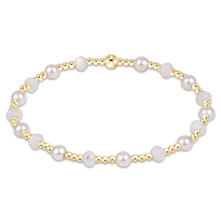 Enewton Sincerity Gemstone &amp; Pearl 4mm Gold Filled Bracelet - Mother of Pearl enewton Sincerity Mother of Pearl Gold-Filled Bracelet Bracelet