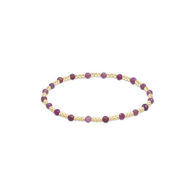 Enewton Gold Sincerity Pattern 3mm Bead Bracelet - Ruby