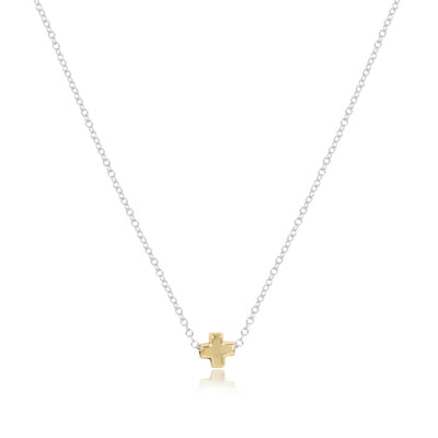 Enewton Signature Cross Small Mixed Metal Necklace