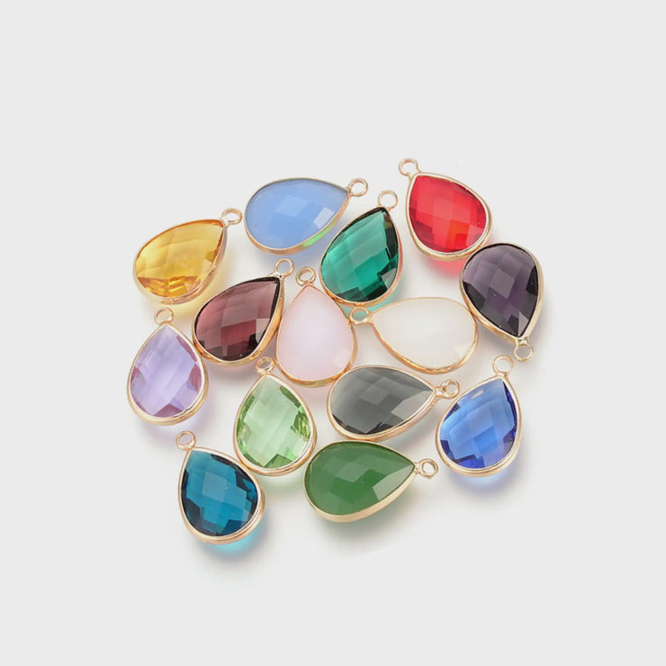 Teardrop Crystal Charm