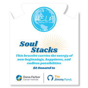 The Jimmy Fund Charity Bracelet: Gold with Aqua Crystal Charity Soul Stacker