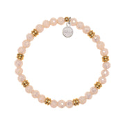The Jimmy Fund Charity Bracelet: Gold with Beige Crystal Charity Soul Stacker