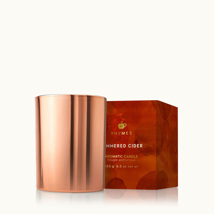 Simmered Cider Metallic Poured Candle Thymes Simmered Cider Rose Gold Candle | 6.5 oz Candle