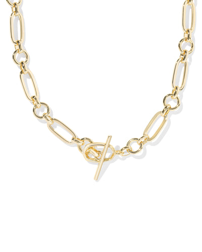 Kendra Scott Sylvia Gold Metal Link and Chain Necklace