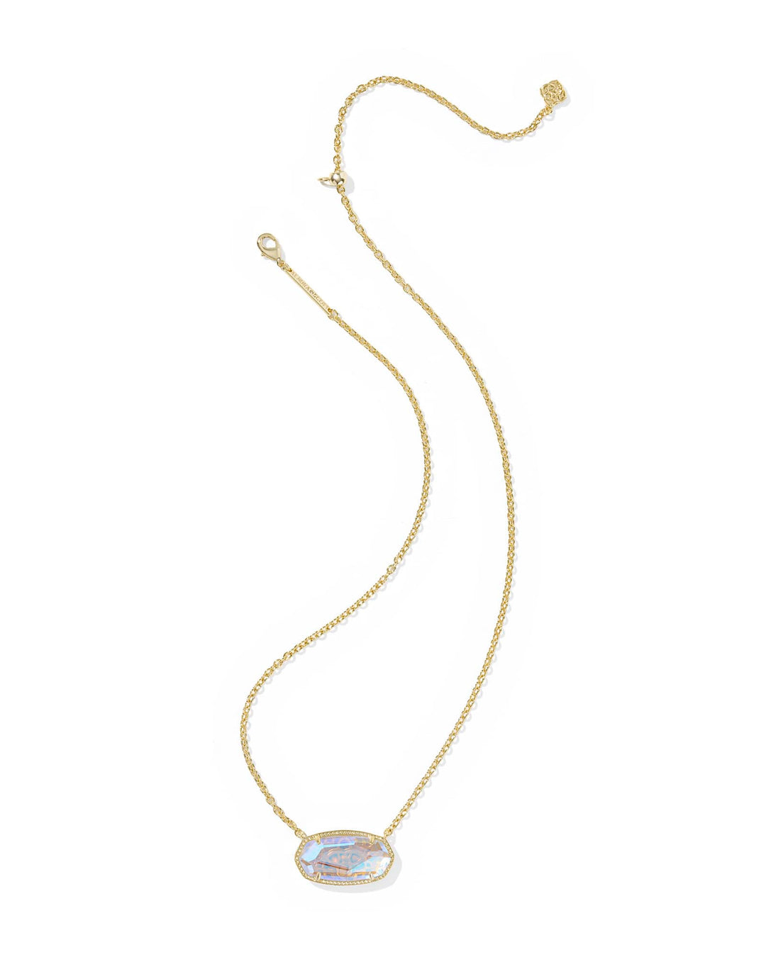Kendra Scott Elisa Statement Gold Dichroic Glass Short Pendant Necklace