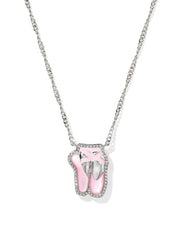Kendra Scott Ballet Silver Short Pendant Necklace in Blush Mother of Pearl