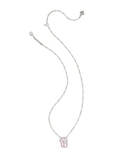 Kendra Scott Ballet Silver Short Pendant Necklace in Blush Mother of Pearl