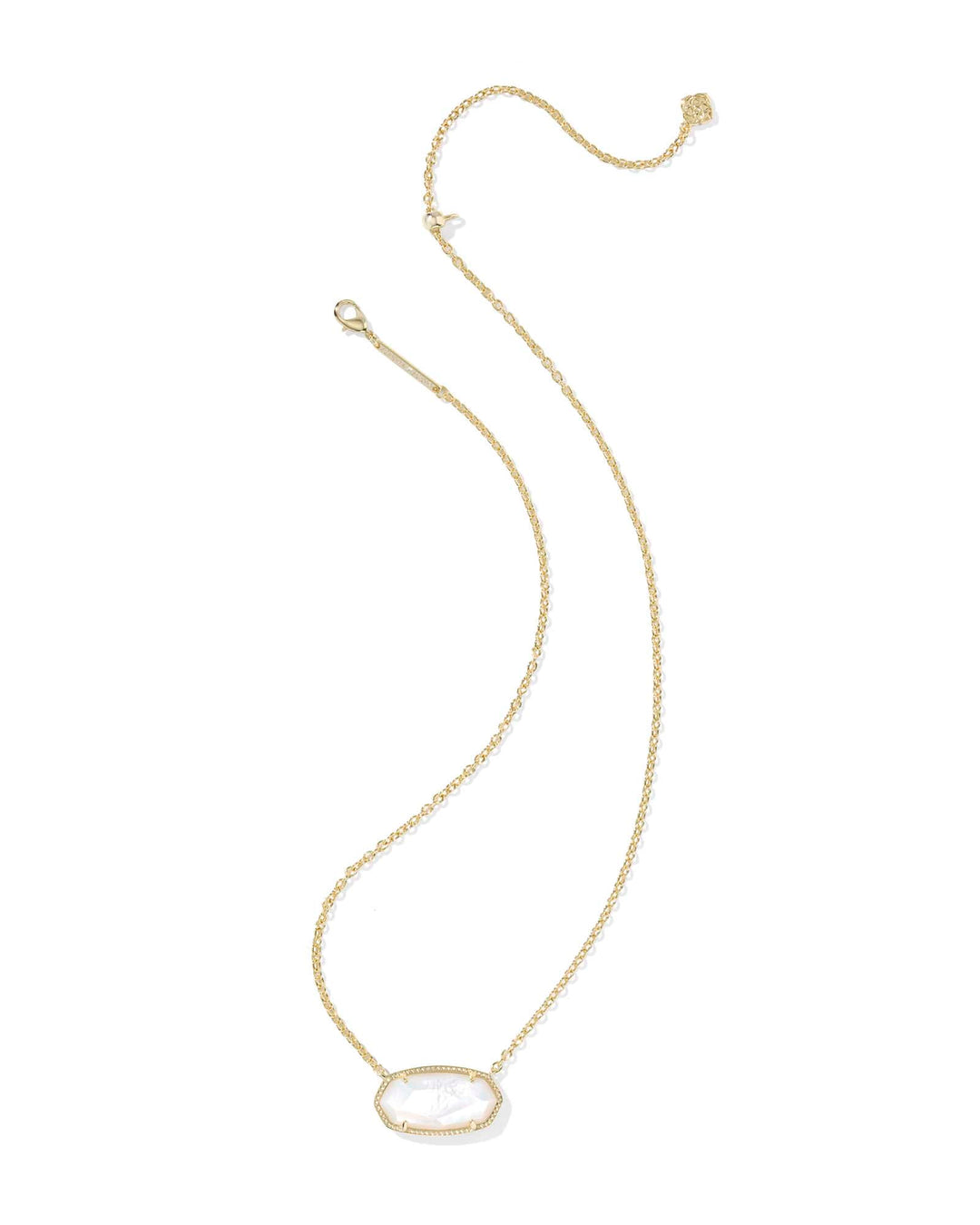 Kendra Scott Elisa Statement Gold Ivory Mother of Pearl Short Pendant Necklace