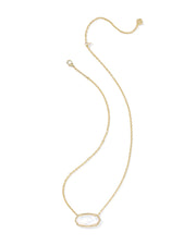 Kendra Scott Elisa Statement Gold Ivory Mother of Pearl Short Pendant Necklace