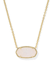 Kendra Scott Elisa Statement Gold Iridescent Drusy Short Pendant Necklace