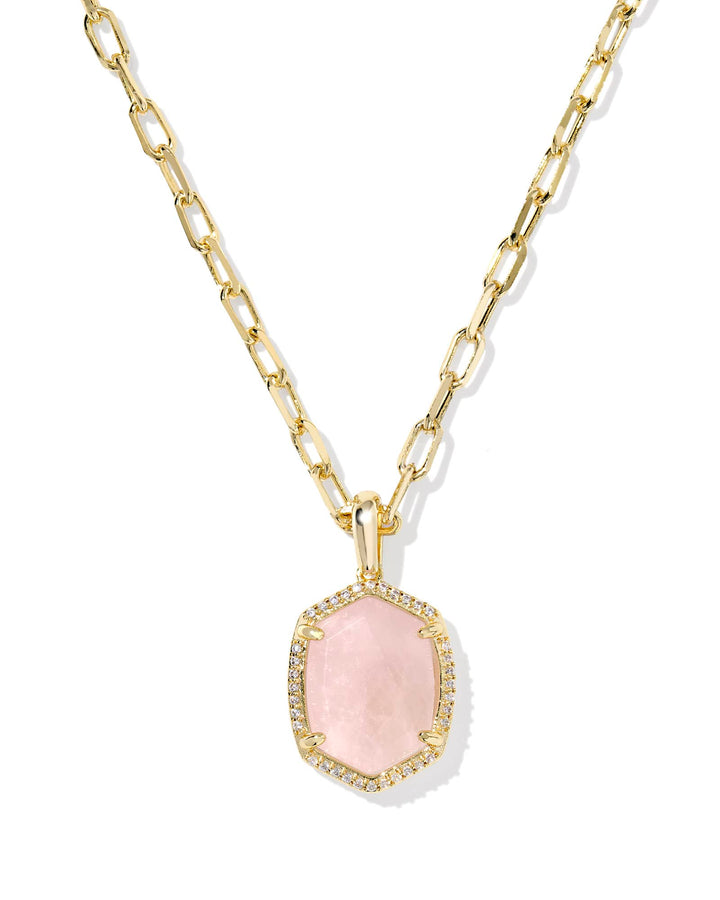 Kendra Scott Daphne Pendant Rose Quartz Necklace