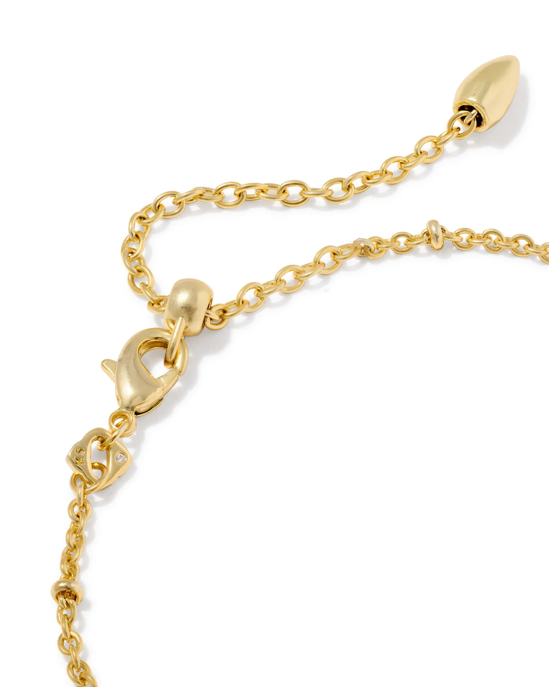 Kendra Scott Tiger Striped Elaina Gold Chain Bracelet - Natural Mother of Pearl