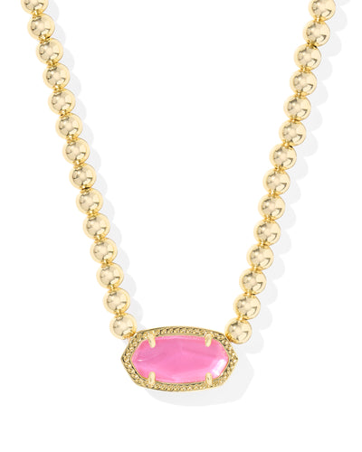 Kendra Scott Elisa Gold Beaded Necklace in Azalea Illusion
