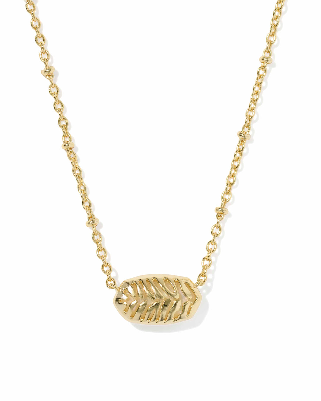 Kendra Scott Tiger Striped Gold Elisa Necklace - Natural Mother of Pearl