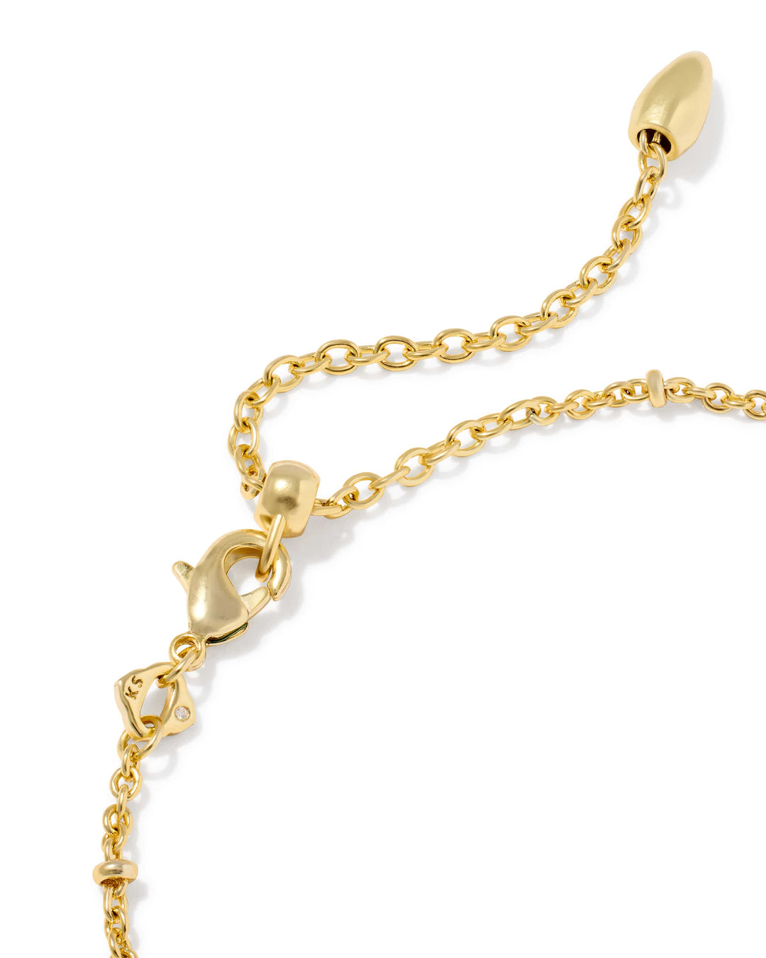 Kendra Scott Tiger Striped Elaina Gold Chain Bracelet - Dark Brown Hawk’s Eye