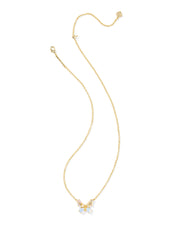 Kendra Scott Bianca Butterfly Gold Pendant Necklace in Iridescent White Mix